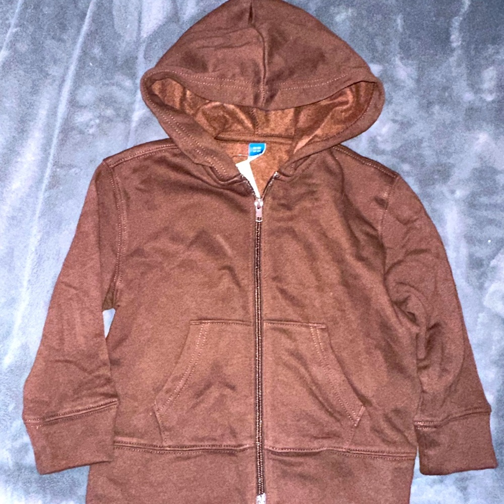 Old Navy kids brown zip up hoodie